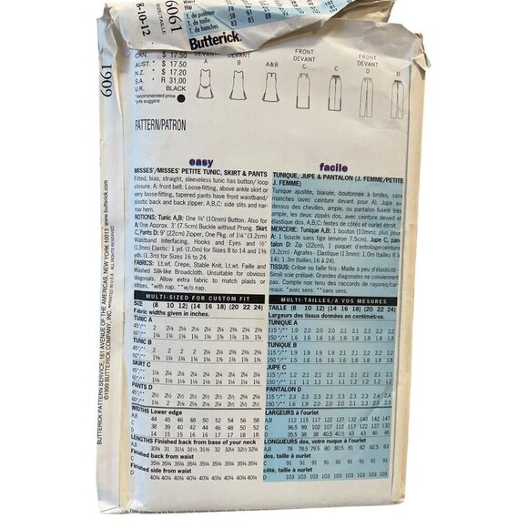 Butterick 6061 Jessica Howard Sewing Pattern Miss Sizes 8-10-12 Dress Pants Set - Picture 2 of 2